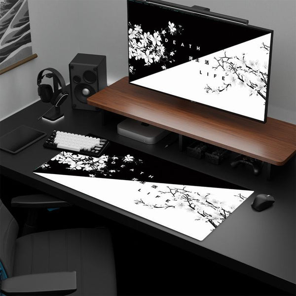 Cherry Blossom Ink Painting Mouse Pad Non Slip Pattern 1 300X700x2mm Mouse Pads & Wrist Rests