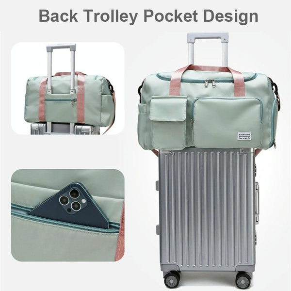 Waterproof Gym Bag For Travel Size L Light Grey Gym Bags