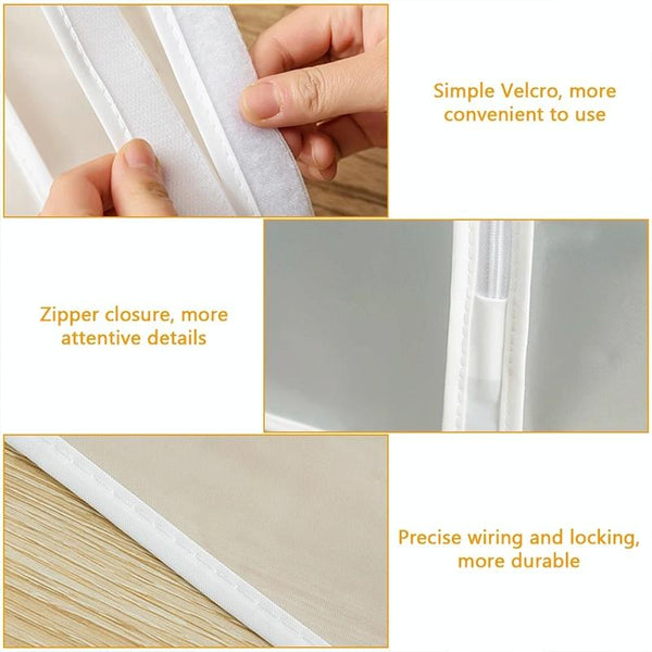 Waterproof Hanging Storage Bag For Dustproof Organization White Garment Bags