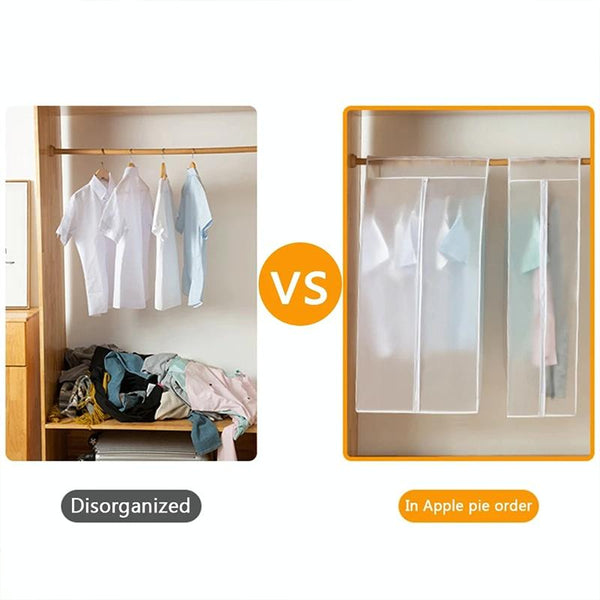 Waterproof Hanging Storage Bag For Dustproof Organization White Garment Bags