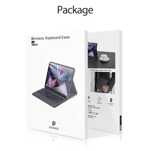 Parallel Leather Case With Bluetooth Keyboard & Touchpad For Ipad Air / Pro 11 Black Laptop Cases & Bags