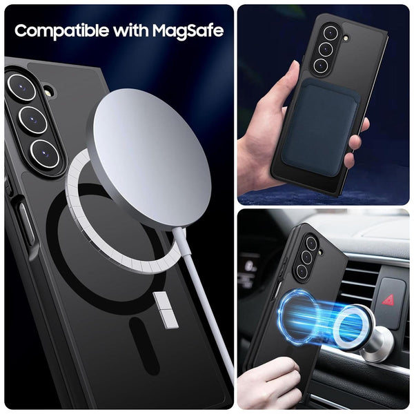 For Samsung Galaxy Z Fold4 5G Ultra Thin Translucent Magsafe Case Black Cases Covers & Skins