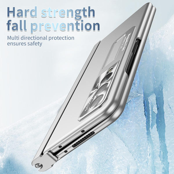 For Samsung Galaxy Z Fold4 5G Foldable Phone Case With Pen Slot Electroplated Pink Cases Covers & Skins