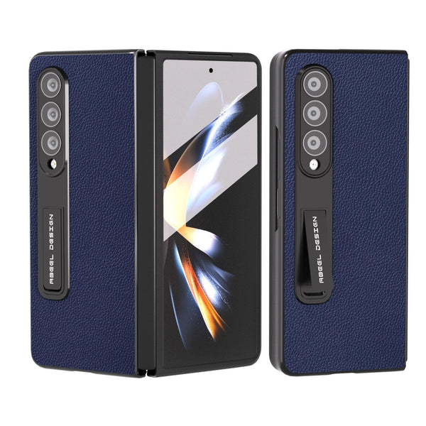 For Samsung Galaxy Z Fold4 5G Leather Phone Case With Holder Royal Blue Cases Covers & Skins