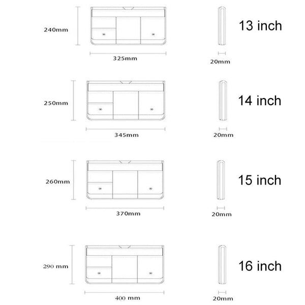 13 Inch Multi Layer Laptop Sleeve Waterproof & Shock Absorbing Storage Bag Black 14 Laptop Cases & Bags