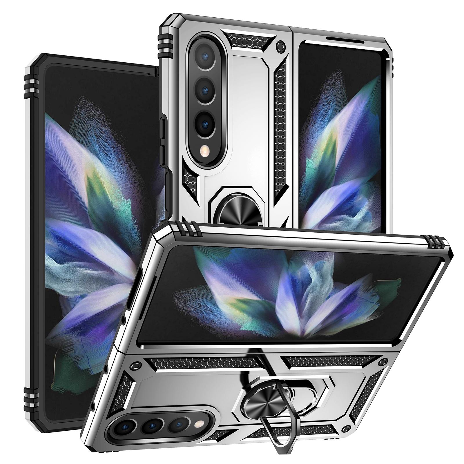 Tpu Pc Shockproof Phone Case Samsung Galaxy Z Fold4 5G Silver Other Mobile Accessories