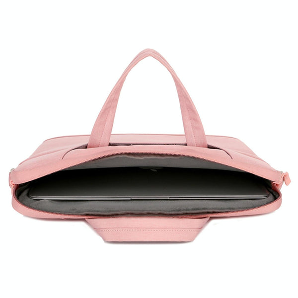 Versatile Laptop Shoulder Bag Single Strap Pink Bags