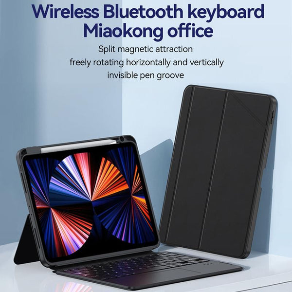 Black Leather Tablet Case With Magnetic Bluetooth Keyboard For Ipad Pro 11 Keyboards