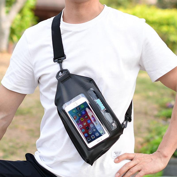 Waterproof Crossbody Phone Bag Tteoobl Touch Screen Chest Paste Model White Other Mobile Accessories