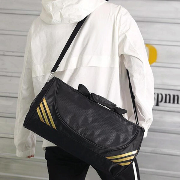 Versatile Gym Bag For Active Travel And Leisure Gold Gym Bags