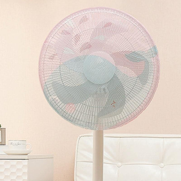18 Inch Cartoon Children's Electric Fan With All Inclusive Mesh Protection Net And Anti Pinch Hand Cover Little Gray Wolf Portable Fans