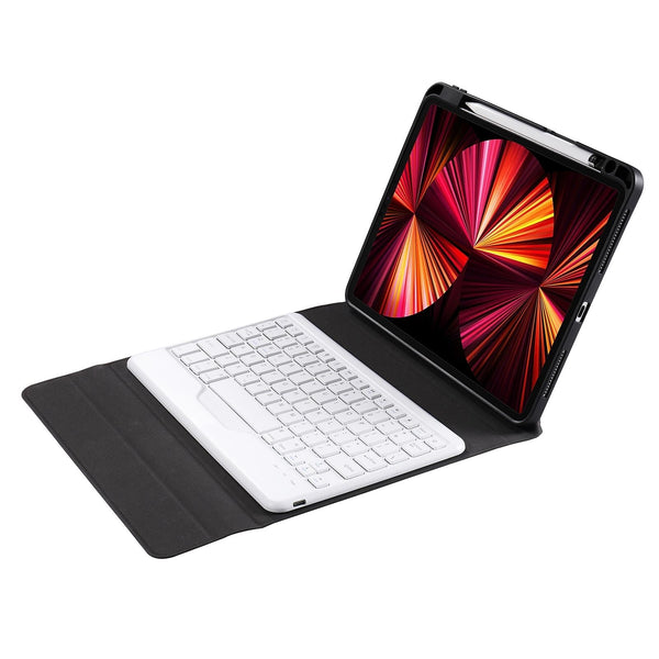 10.2 / 10.5 Inch Bluetooth Keyboard Tablet Case With Triangle Holder & Pen Slot Black Diamond Pattern Laptop Cases & Bags