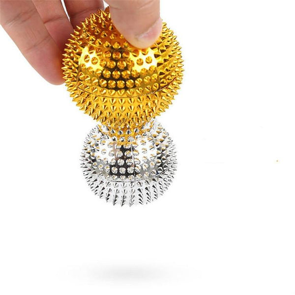 2 In 1 Magnetic Massage Ball For Muscle Relaxation 4.7Cm Gold Massagers