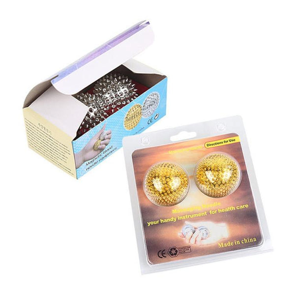 2 In 1 Magnetic Massage Ball For Muscle Relaxation 4.7Cm Gold Massagers