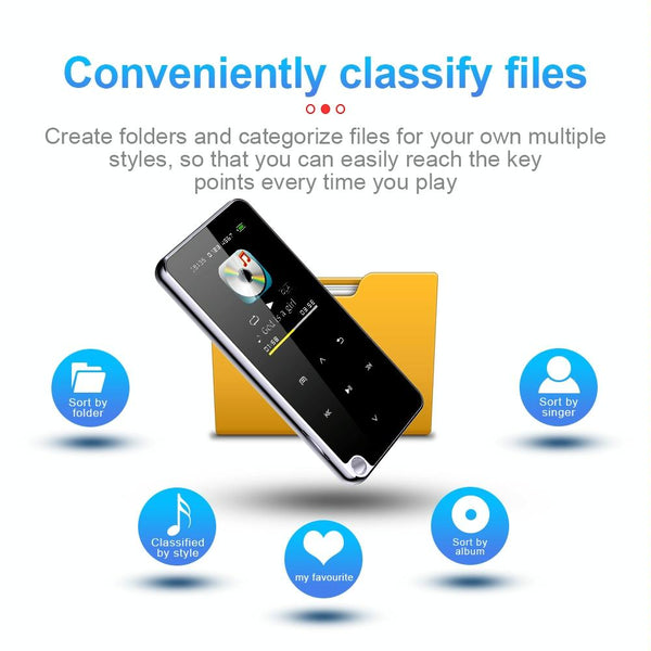 Bluetooth Mp3 Player 8Gb Capacity Black Ipods & Mp3 Players
