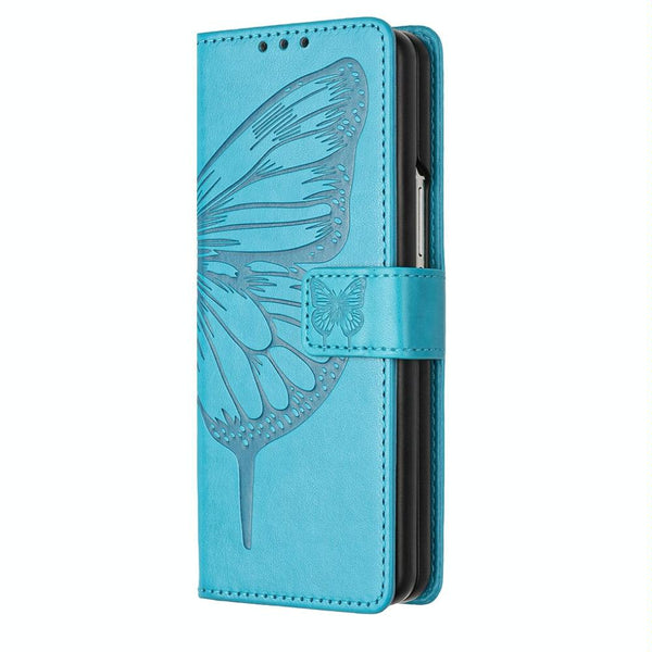 For Samsung Galaxy Z Fold4 5G Butterfly Embossed Leather Phone Case Red Cases Covers & Skins