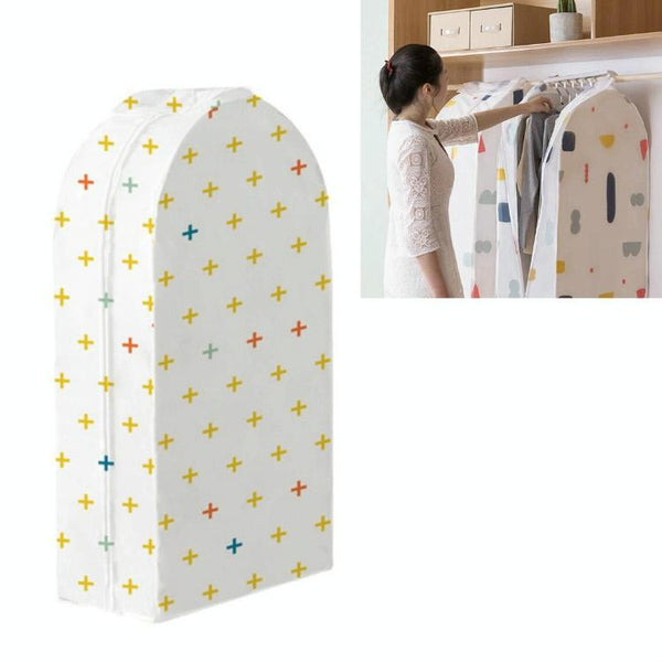 Large 3D Hanger Pocket Wardrobe With Dust Cover Geometry Garment Bags