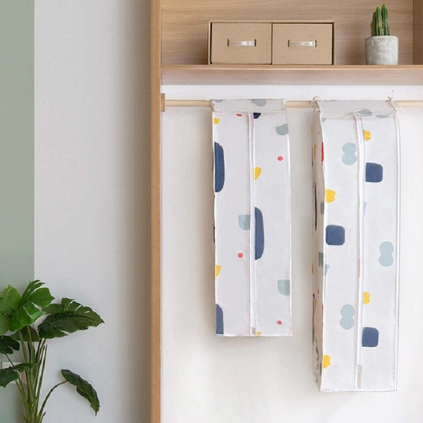 Large 3D Hanger Pocket Wardrobe With Dust Cover Geometry Garment Bags