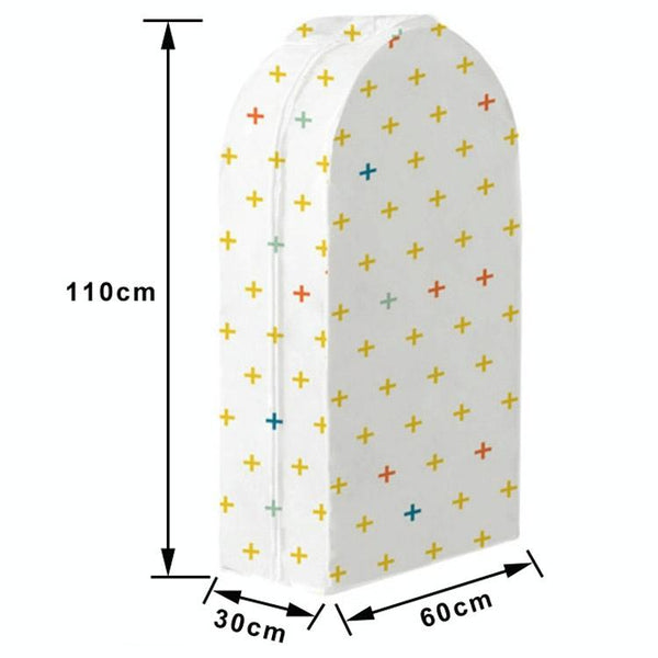 Large 3D Hanger Pocket Wardrobe With Dust Cover Geometry Garment Bags