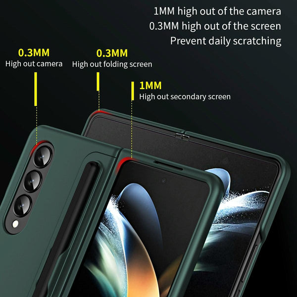 For Samsung Galaxy Z Fold4 5G Detachable Pen & Phone Case 2 In Green Cases Covers & Skins