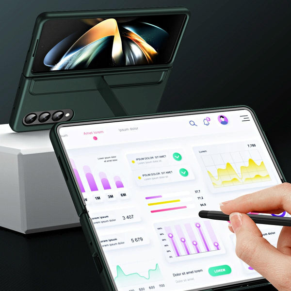 For Samsung Galaxy Z Fold4 5G Detachable Pen & Phone Case 2 In Green Cases Covers & Skins