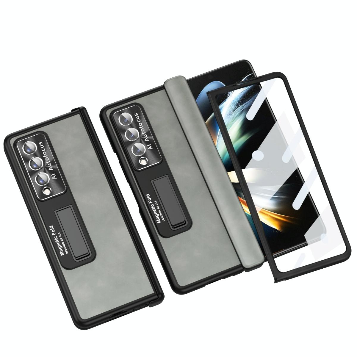 For Samsung Galaxy Z Fold4 5G Napa Texture All In One Phone Case White Cases Covers & Skins