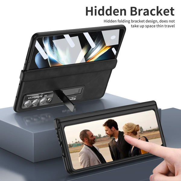 For Samsung Galaxy Z Fold4 5G Napa Texture All In One Phone Case White Cases Covers & Skins