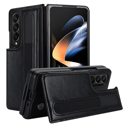 For Samsung Galaxy Z Fold4 5G Double Buckle Phone Case With Pen Slots Black Cases Covers & Skins