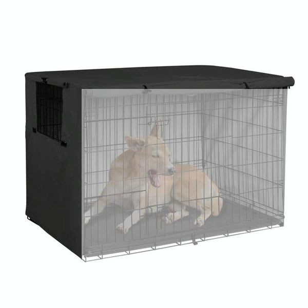 Outdoor Pet Cage Cover Waterproof & Dustproof 79X50.8X53cm Grey Dog Cages