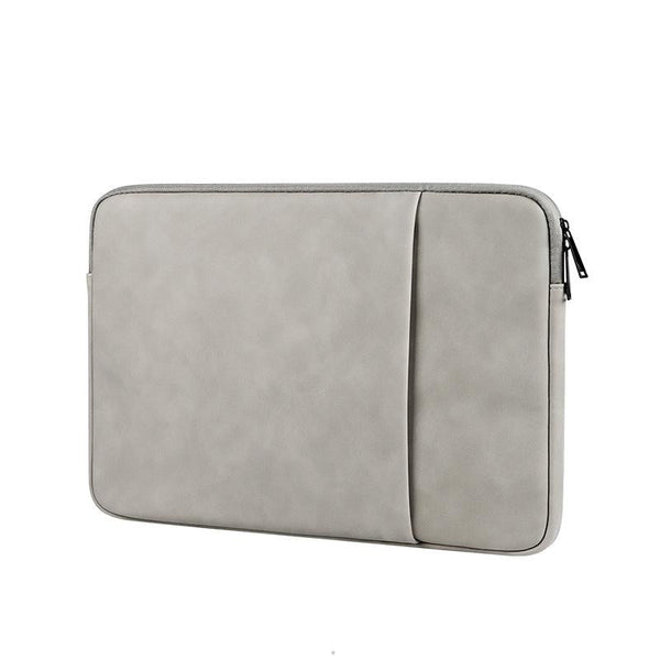 Waterproof Double Layer Laptop Liner Bag Fits 14.1 15.4 Inches Light Gray Laptop Cases & Bags