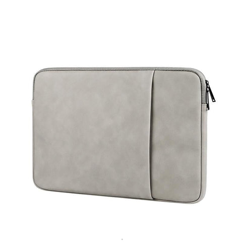Waterproof Double Layer Laptop Liner Bag Fits 14.1 15.4 Inches Light Gray Laptop Cases & Bags