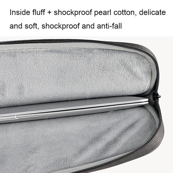 Waterproof Double Layer Laptop Liner Bag Fits 14.1 15.4 Inches Light Gray Laptop Cases & Bags