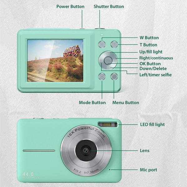 Mini Children Photography Camera 2.4 Inch Hd 16X Zoom Digital Cameras