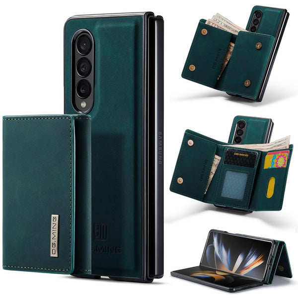 For Samsung Galaxy Z Fold4 5G Wallet Case 3 Multi Card Holder Green Cases Covers & Skins