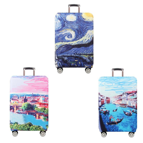 Wear Resistant Dust Proof Luggage Compartment Protective Cover Size M Starry Sky Other Luggage