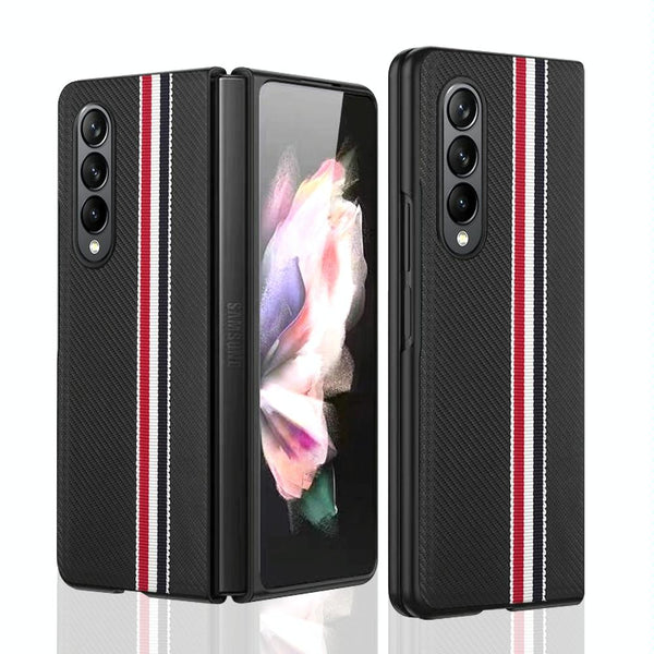 For Samsung Galaxy Z Fold4 5G Shockproof Twill Phone Case Pc Tpu Black Cases Covers & Skins