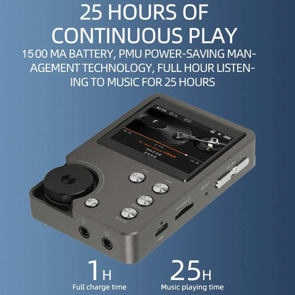 Lossless Dsd256 Music Player Silver Gray With 64Gb Tf Card Ipods & Mp3 Players