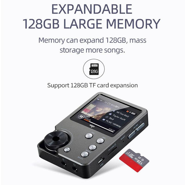 Lossless Dsd256 Music Player Silver Gray With 64Gb Tf Card Ipods & Mp3 Players