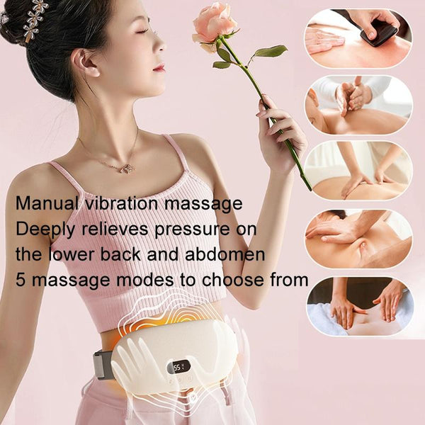 Smart Massage Belt For Abdomen & Waist Electric Warm Pink 4000Mah Massagers