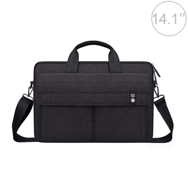 14.1 Inch Laptop Carrying Bag With Shoulder Strap Handheld Briefcase Style Black Laptop Cases & Bags