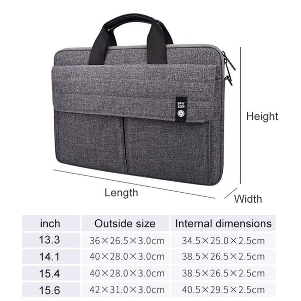 14.1 Inch Laptop Carrying Bag With Shoulder Strap Handheld Briefcase Style Black Laptop Cases & Bags