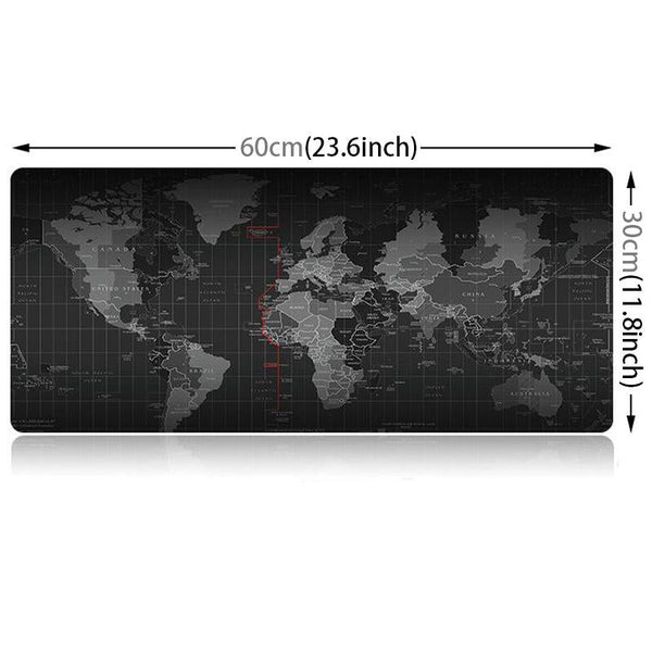 Large Anti Slip World Map Mouse Pad 60 X 30Cm Mouse Pads & Wrist Rests