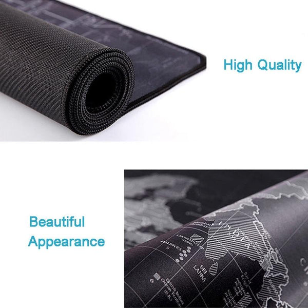 Large Anti Slip World Map Mouse Pad 60 X 30Cm Mouse Pads & Wrist Rests