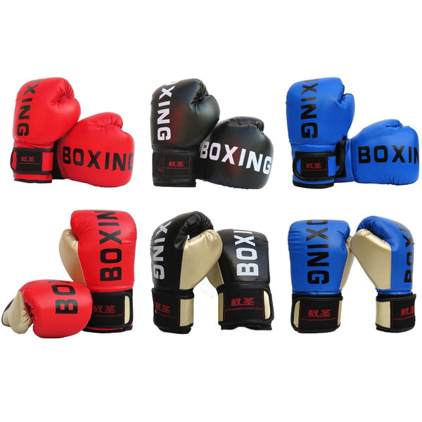 Adult Boxing Training Gloves For Sanda Fighting Letter Pattern Red Gloves Boxing