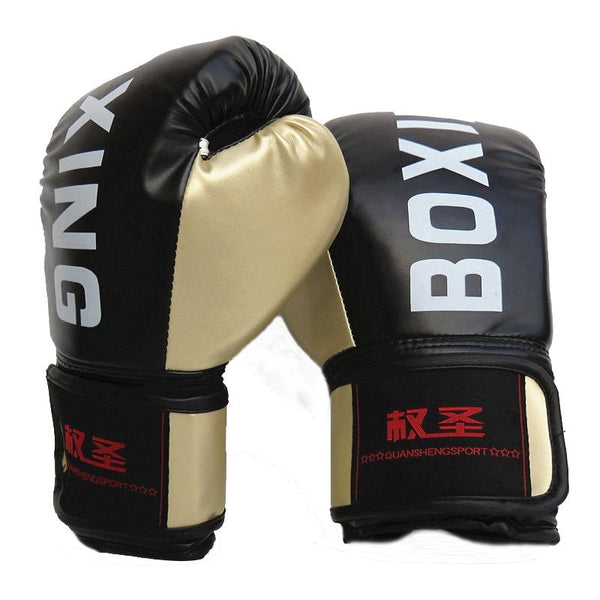 Adult Boxing Training Gloves For Sanda Fighting Letter Pattern Red Gloves Boxing