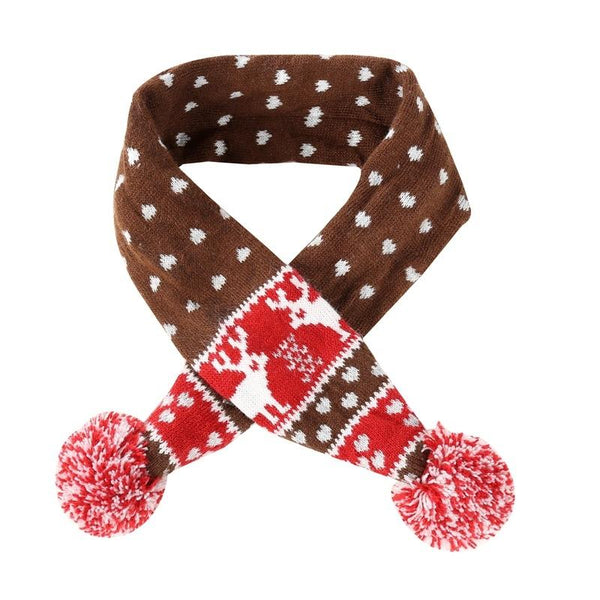 Christmas Pet Scarf Autumn And Winter Warm Elk Dog Size L Brown Dog Clothing & Shoes