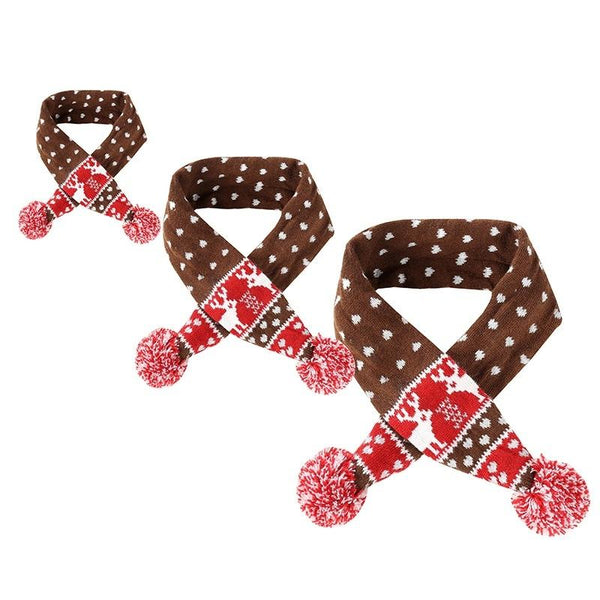 Christmas Pet Scarf Autumn And Winter Warm Elk Dog Size L Brown Dog Clothing & Shoes