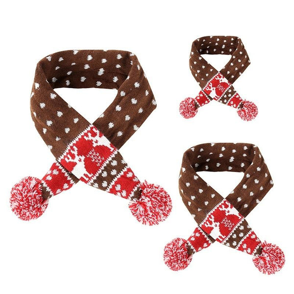 Christmas Pet Scarf Autumn And Winter Warm Elk Dog Size L Brown Dog Clothing & Shoes