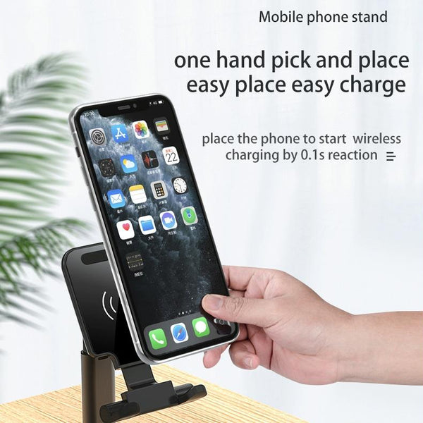 2 In 1 Wireless Charging Stand Double Charge Black Chargers & Cradles