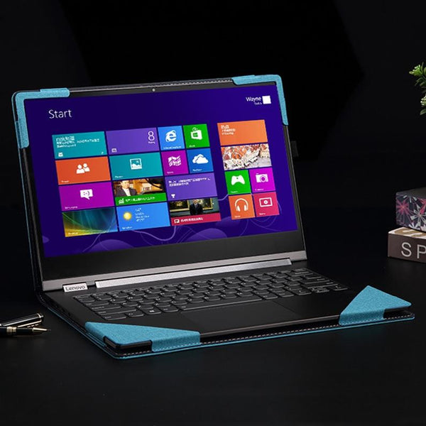 Yoga 5 Pro / 910 Laptop Cover 13.9 Pu Leather Blue Case Mods Stickers & Decals